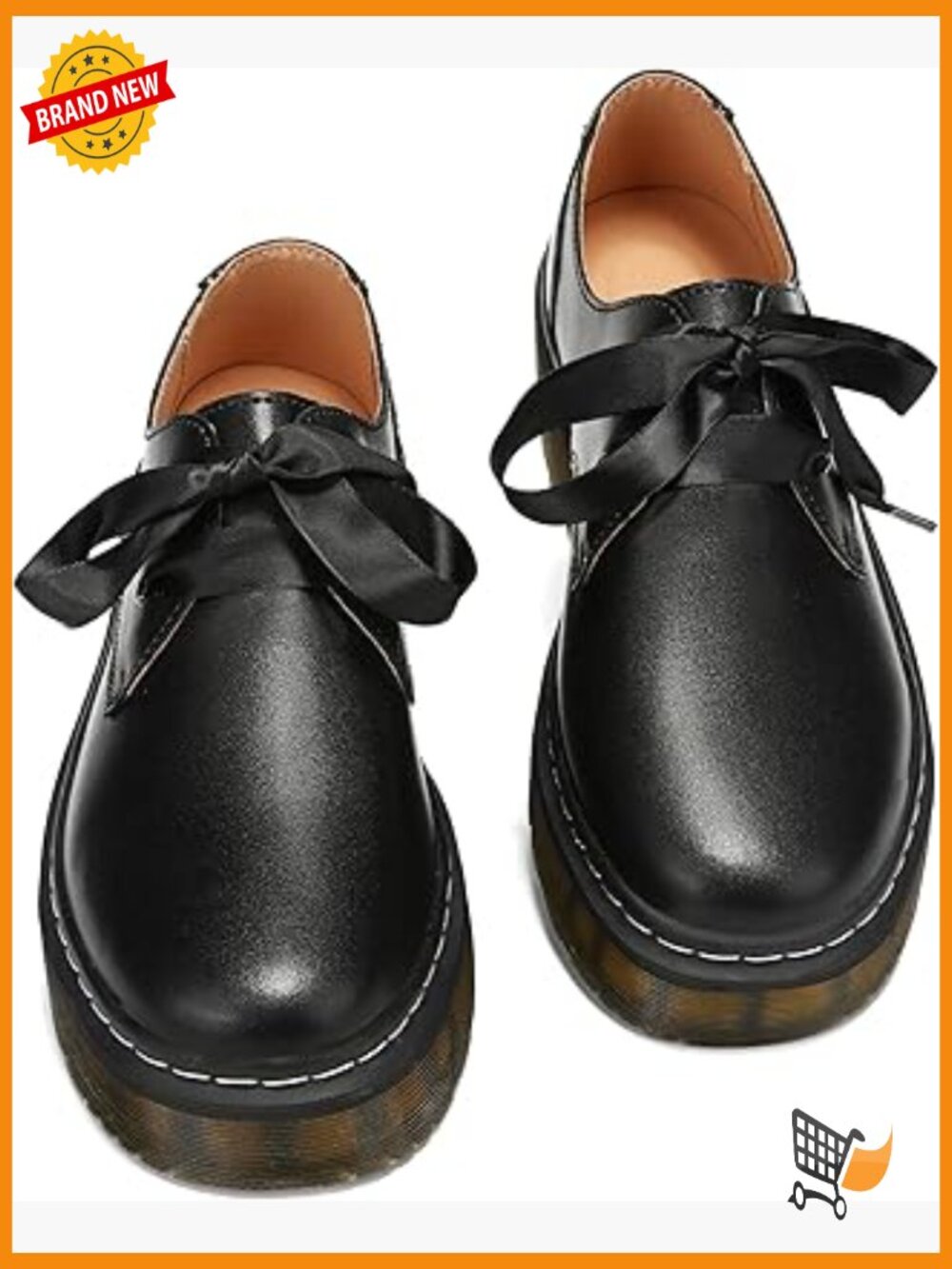 Women Lace-up Platform Chunky Loafers Lug Sole Oxford Business Work Shoes